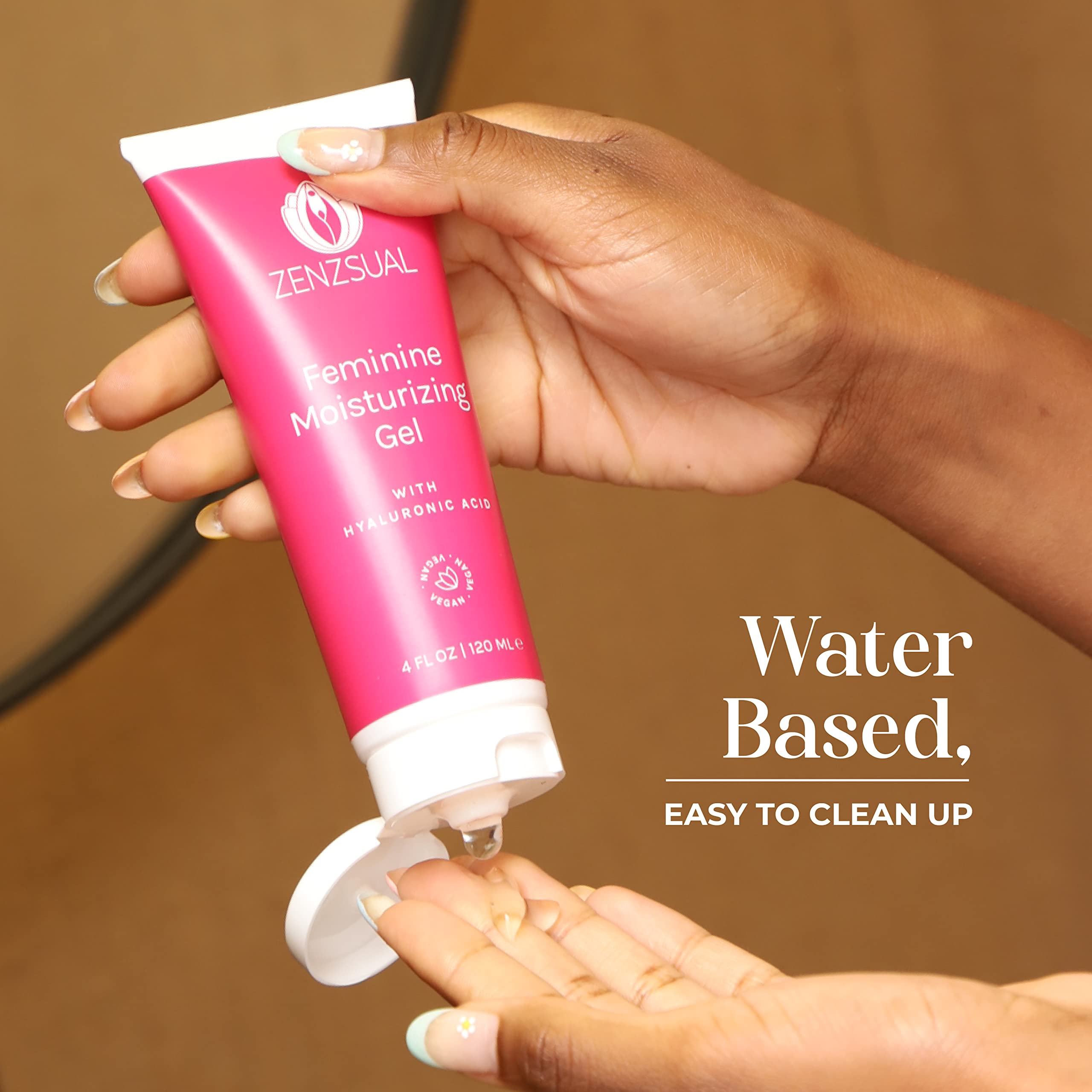 ZENZSUAL Gel with Hyaluronic Acid for Intimate Dryness, Itchin and Burning Sensation, Water Base,100% Vegan, NO Glycerin, NO Par
