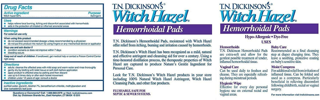 Dickinson Brands Hemorrhoidal Pads - 100 Pads