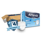 Attends Underwear for Adult Incontinence Care with Quick-Dry Channels, Ultimate Absorbency, Unisex, Small, 20 Count (x4)