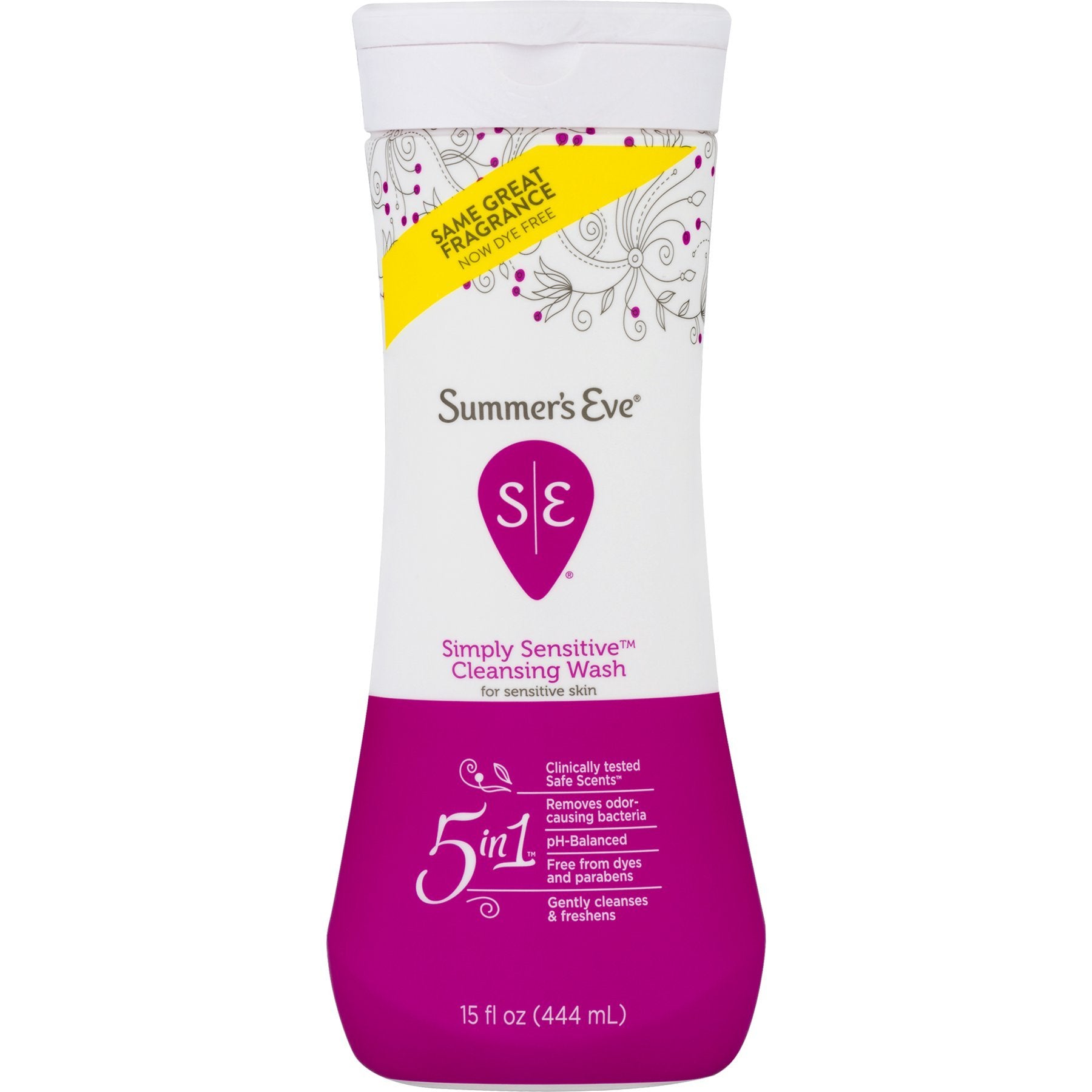 Summer's Eve 5 in 1 Simply Sensitive Feminine Cleansing Wash for Sensitive Skin, 15.0 FL OZ (Pack of 1)