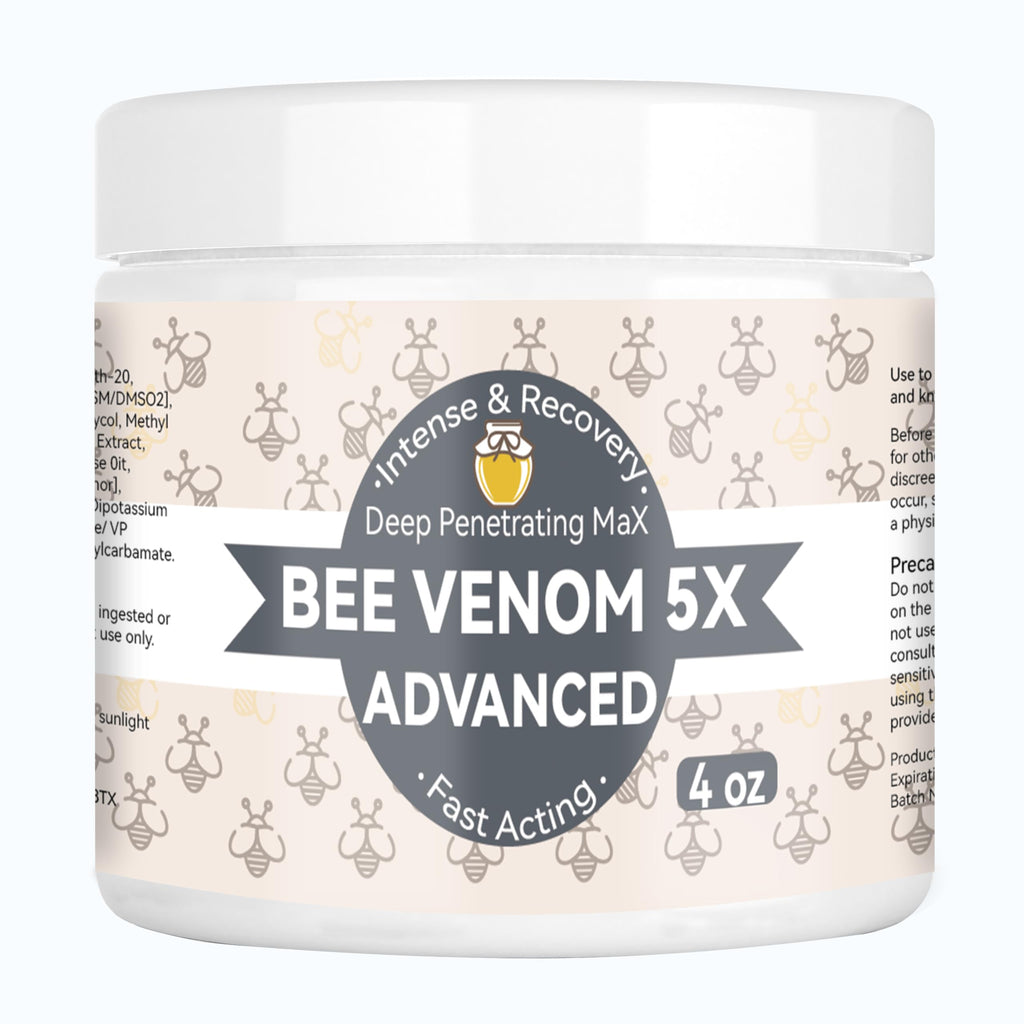 AEROMAXX Organic Bee Venom Muscle Joint Cream, 10x Maximum Caring Ointment, Soothe Shoulder, Back, Neck, Hands, Knuckles, Elbows