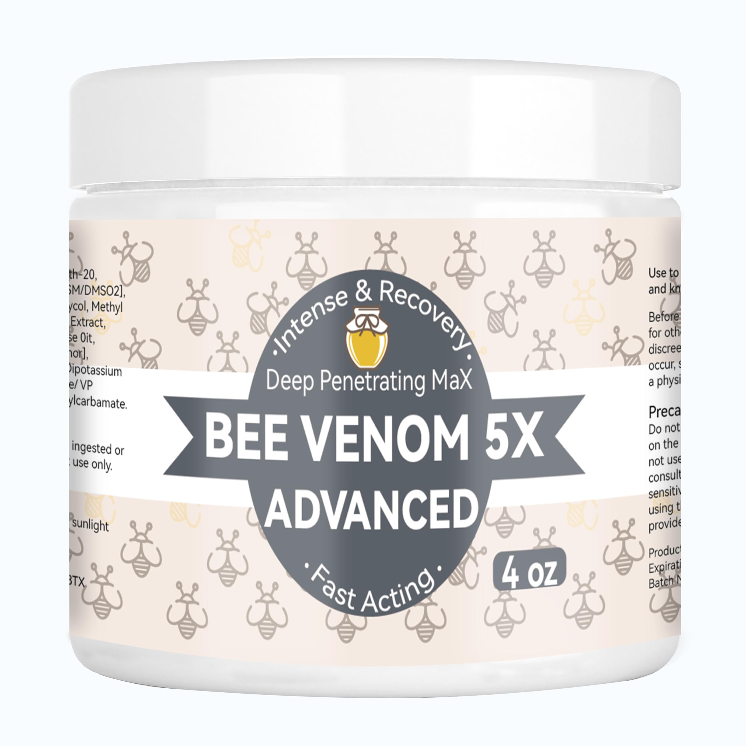 AEROMAXX Organic Bee Venom Muscle Joint Cream, 10x Maximum Caring Ointment, Soothe Shoulder, Back, Neck, Hands, Knuckles, Elbows