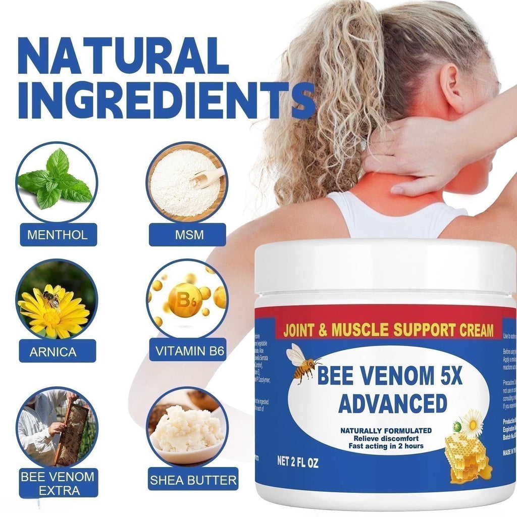 Zealand Bee Venom Serum Gel, Professional for Joint, Muscle, Bone Cream, 24h Fast Release, Soothing Powerful for Back, Neck, Han