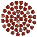 Gerrii 50 Pcs Heart Healing Stone Bulk Quartz Heart Inspirational Stones Valentines Day Gift for Women Love Pocket Polished Natu