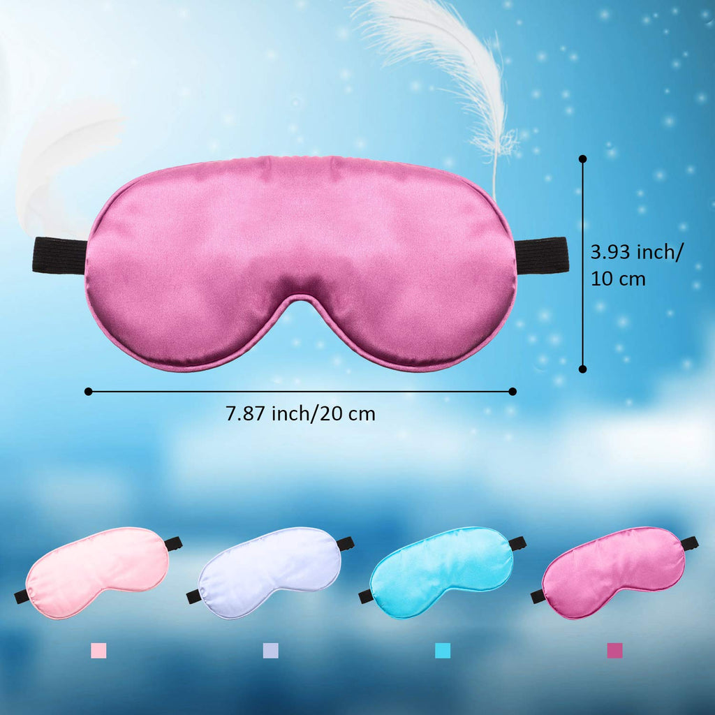 12 Pieces Silk Sleep Mask Pure Silk Sleep Eye Mask with Adjustable Strap Soft and Smooth Eye Cover for Sleeping Blocking out Lig