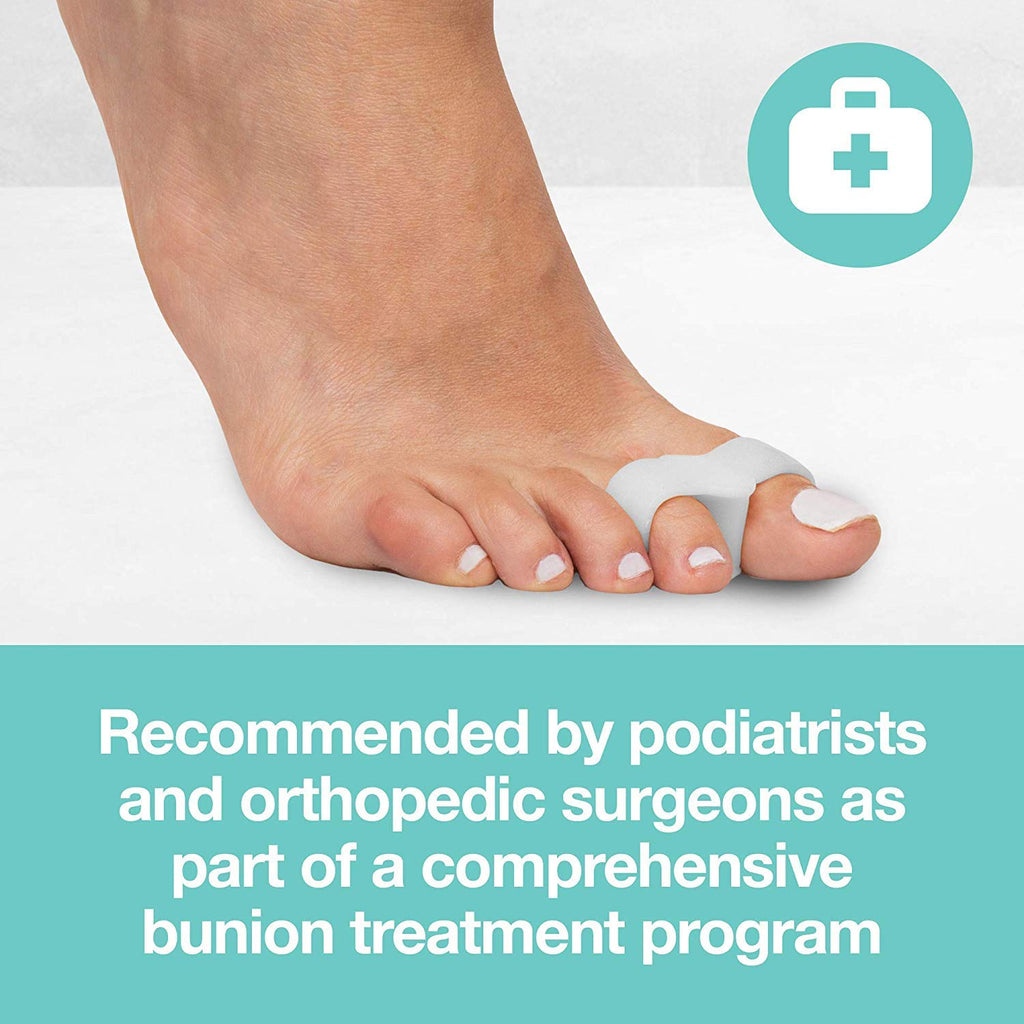 ZenToes Toe Spacers Bunion Corrector for Women and Men, Big Toe Straightener, Double Loop Gel Splint Separator for Correct Align