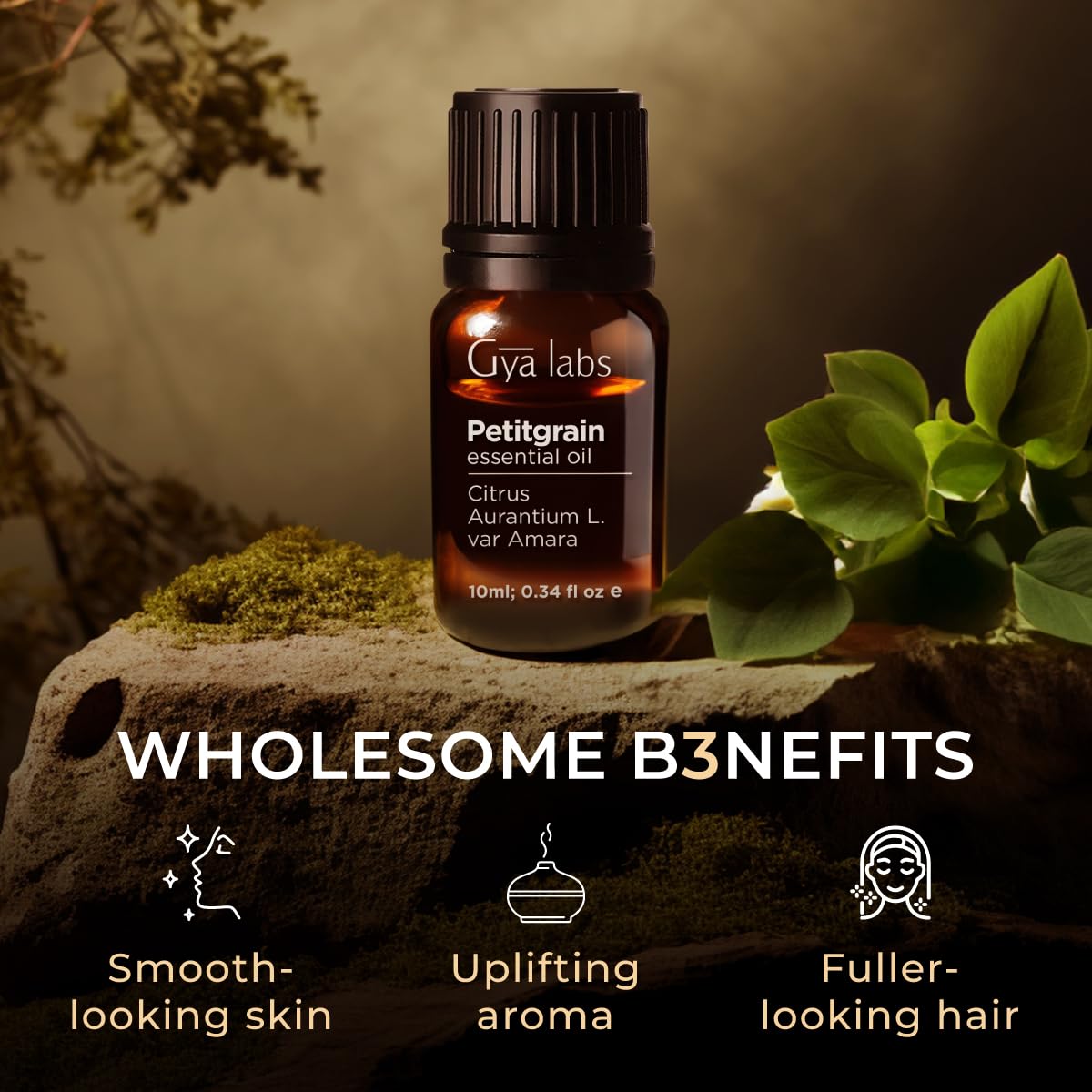 Gya Labs Petitgrain Essential Oil for Skin - 0.34 Fl Oz - 100% Pure Natural Petitgrain Oil for Diffuser, Hair, Aromatherapy, Mas