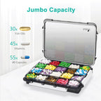 Fullicon Extra Large Pill Organizer with Moisture Proof Design, Travel Jumbo Pill Box with 20 Compartment, Supplement Organizer