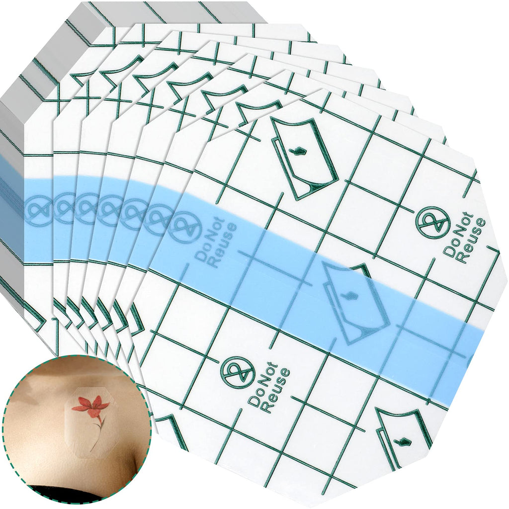 Nuanchu 100 Pieces Waterproof Bandage Adhesive Protective Transparent Dressing, Clear Bandages Waterproof Clear Dressing Tape fo