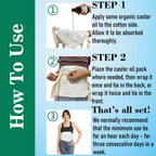 4 Pcs Castor Oil Pack Wrap Organic Cotton for Stomach, Neck, Breast, Belly, Liver Detox, Reusable Castor Oil Compress and Pack K
