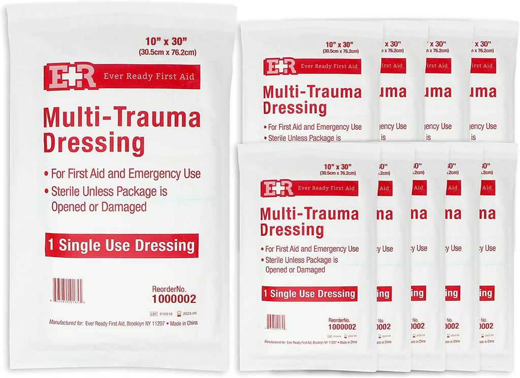 Ever Ready First Aid Multi-Trauma Dressing 10x30 10 Count
