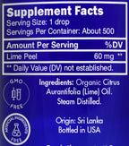 Organic, Lime Essential Oil, Food Grade, for Cooking - 100% Pure, Lime Oil, by Zongle Therapeutics, 1 OZ