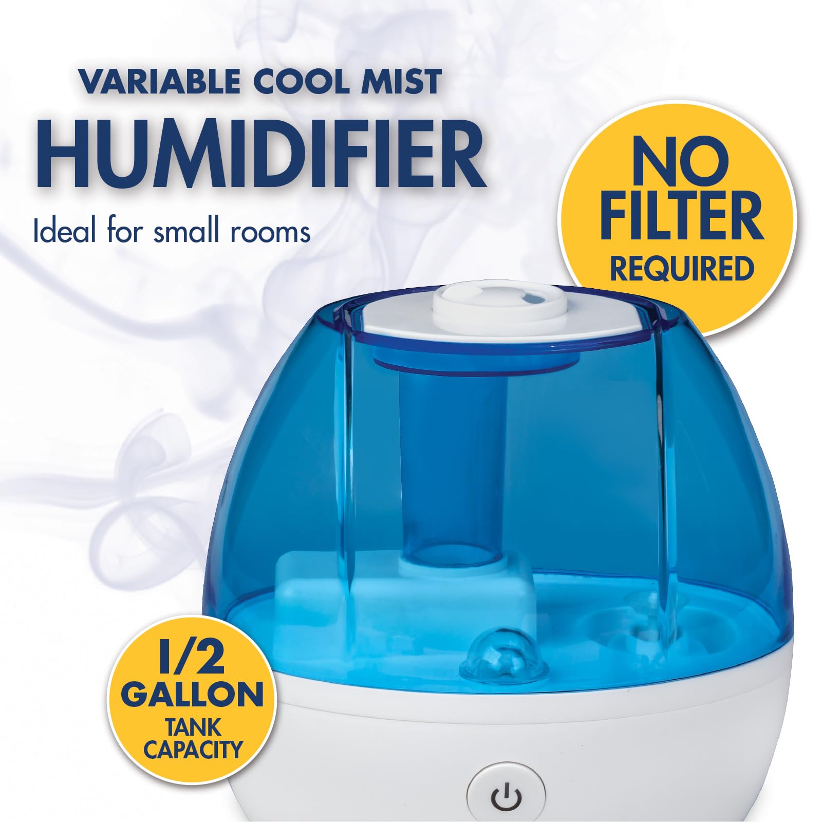 Seasonal Relief Bundle 3-Piece | Cool Mist Humidifier | Forehead Thermometer | Medicated Chest Rub | Fast Relief During Cough Co