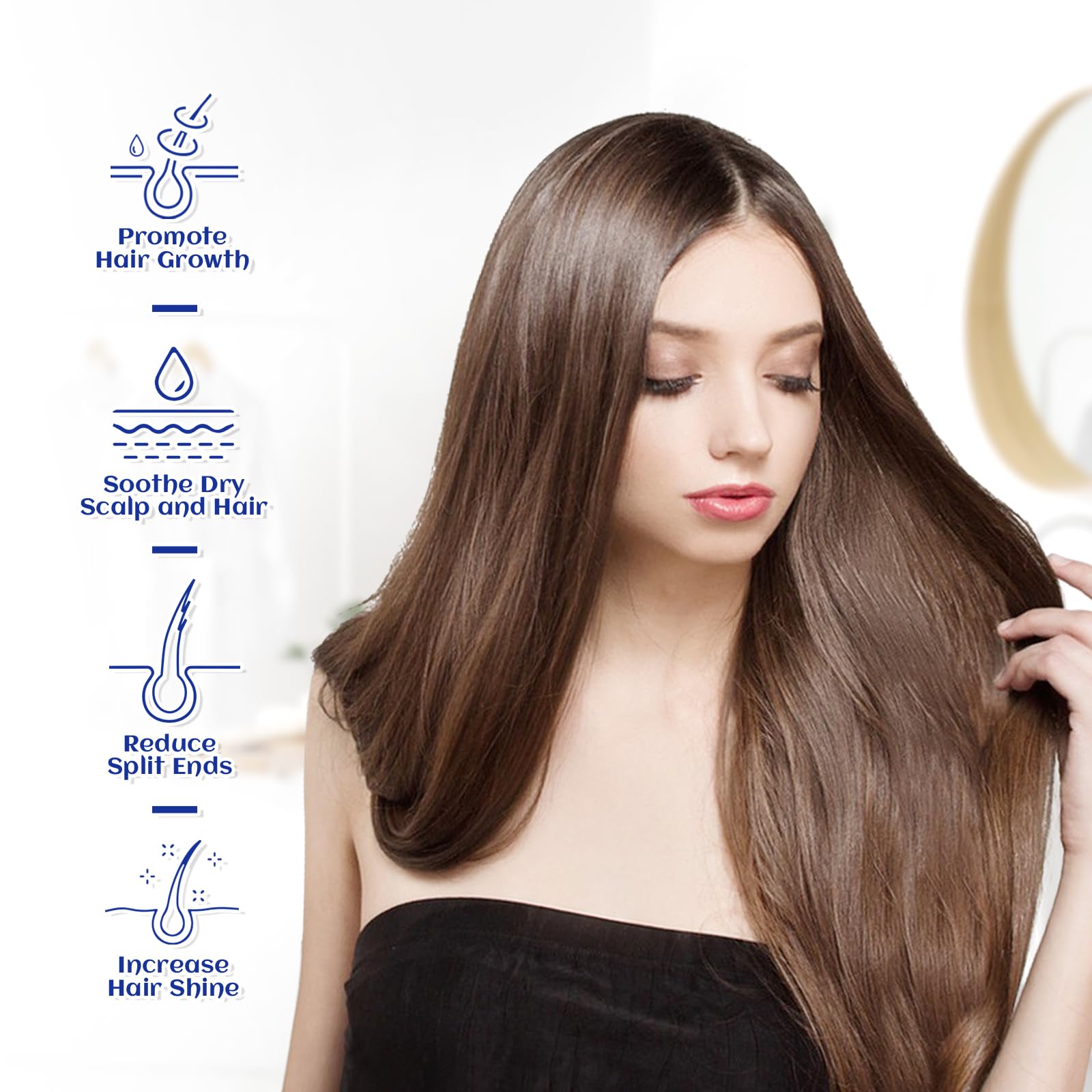 HIQILI 100ML Jojoba Oil Organic for Hair Growth,100% Pure Cold Pressed Unrefined, Included Roller Bottle for Massage - 3.38 Fl O