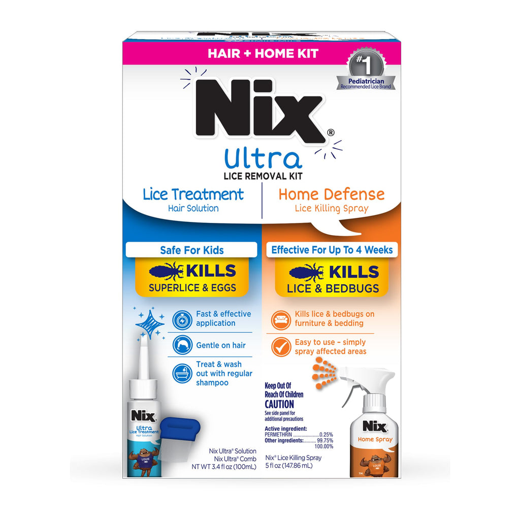 Nix Lice Removal Kit - Lice Treatment Hair Solution and Comb, Home Def ...