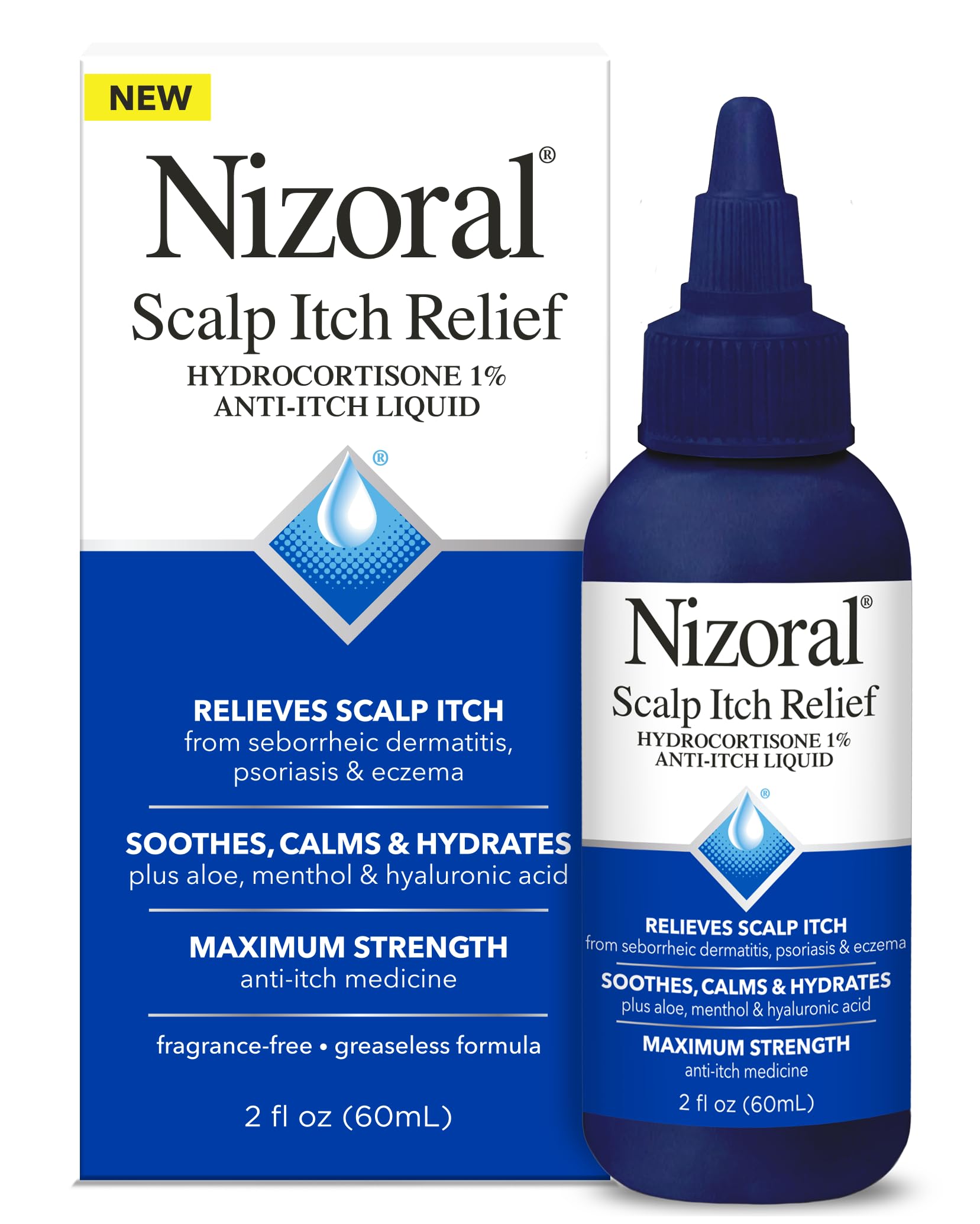 Nizoral Scalp Itch Relief Liquid-Relieves Scalp Itch and Soothes, Calms and Hydrates with Maximum Strength Anti-Itch Medicine (H
