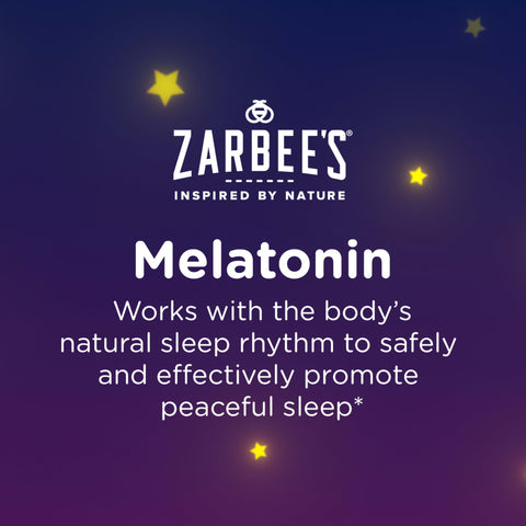 Zarbee's Kids 1mg Melatonin Chewable Tablet Drug-Free & Effective Sleep Supplement Easy to Take Natural Grape Flavor Tablets for