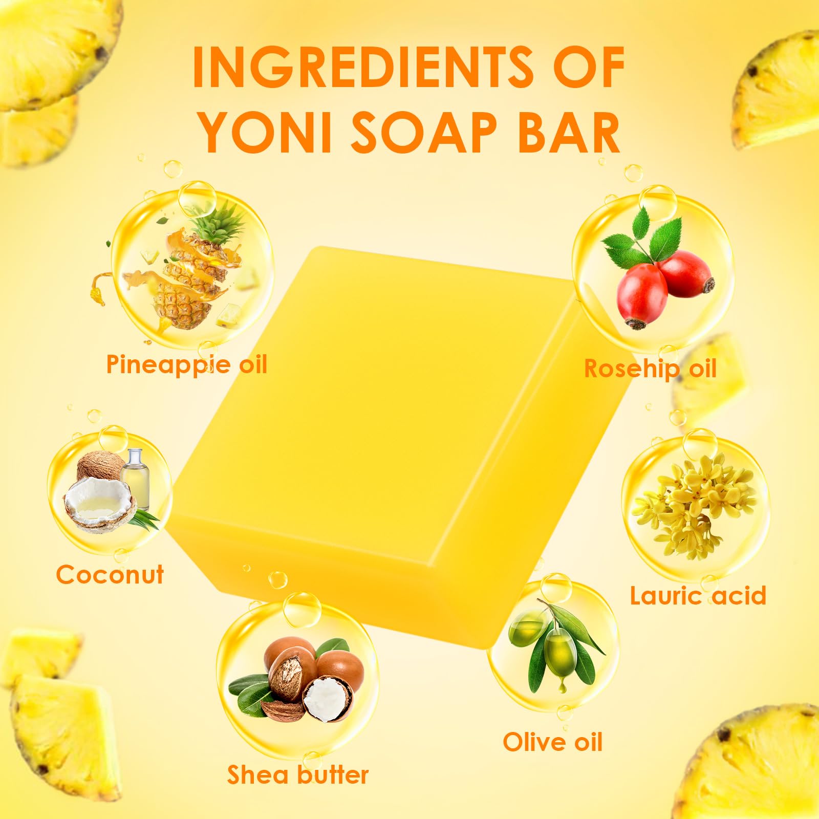 2 PCS Yoni Soap Bars Feminine Wash, 100% Natural Organic Yoni Bar Soap for Women Ph Balance Yoni Wash Eliminates Odor Moisturizi