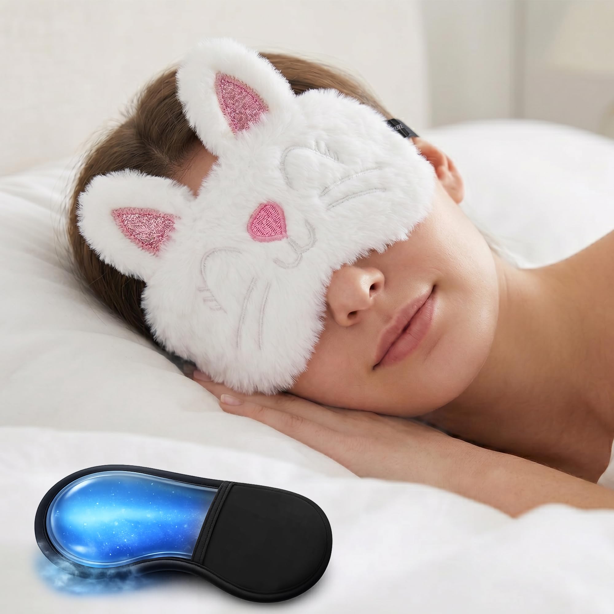 Jenna Sleeping Eye Mask For Sleeping For Women Sleep Mask Blind Fold Eye Cover For Sleep Soft Plush Frog Eye Mask For Kids And A