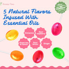 Three Lollies Queasy Pops - Lollipop Sticks for Nausea Relief, Motion Sickness & Dry Mouth - Natural Ingredients - 7 ct (3-Pack)