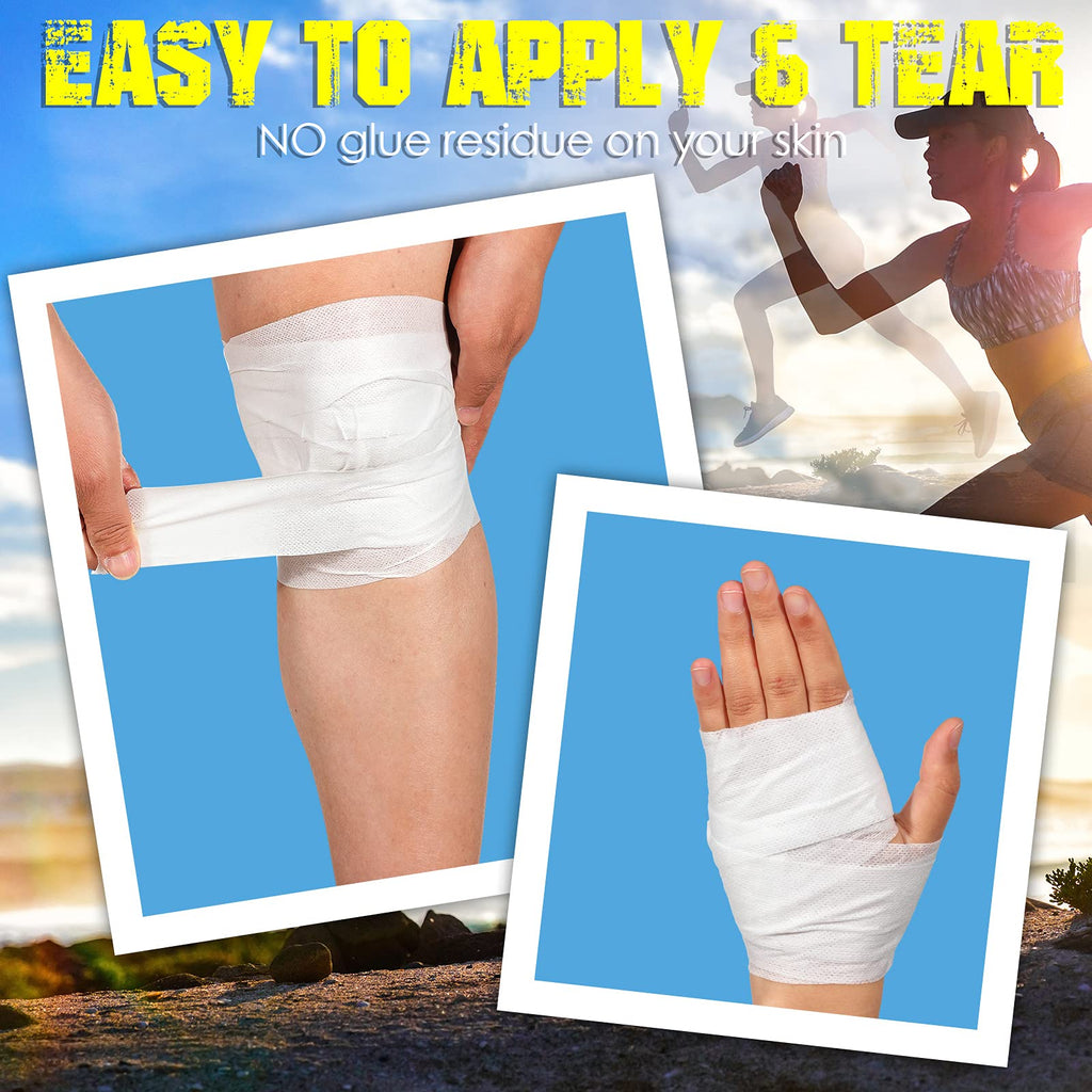 Nuanchu Non-Woven Cover Roll Stretch Tape Non-Woven Adhesive Bandages Breathable Bandage Tape Cohesive Wrap Bandages Protective