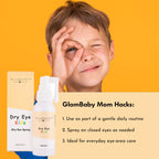 GlamBaby Dry Eye Area Kids Spray | Gentle Hypochlorous Mist, 60ml | Daily Refreshing Care for Sensitive Skin Around Eyes | No-Wi