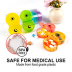 Weekly Pill Organizer 2 Time a Day,Pill Dispensers, Pill Box 7 Day with One-Side Large Opening Design for Easy Filling ,2 Times