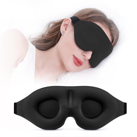 YIVIEW Sleep Mask for Side Sleeper, 100% Light Blocking 3D Sleeping Eye Mask, Soft Breathable Eye Cover for Women Men, Relaxing 