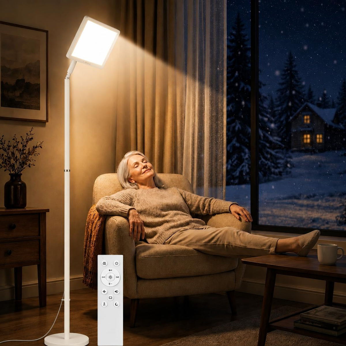 Light Therapy Lamp, 12000LUX UVFree Therapy Light, Full Spectrum Sun Lamp