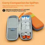 weefla Empty Hard-Shell Carry Case for EpiPen, Ultra Slim Holder for 2 Epi Pen Auto-Injectors, High-Visibility, Splash Resistant