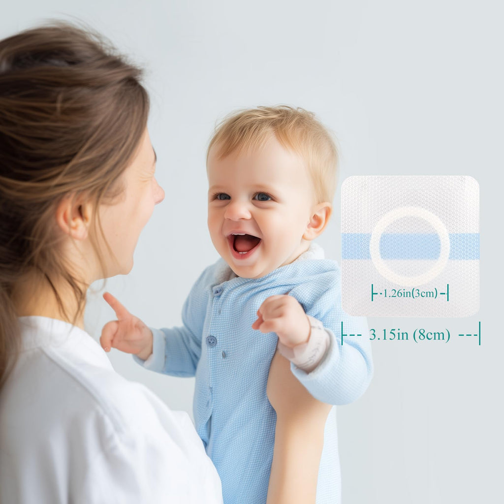 15 Pcs Baby Belly Navel Patches Belly Button Patch Umbilica Hernia Belt Baby, Medical Hernia Patch for Infants,Adhesive-Free Cor