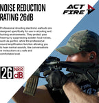 ACT FIRES Shooting Ear Protection Ear Plugs, Hearing Protection Earbuds Electronic Shooting Earplugs for Noise Reduction,Outdoor