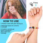 Sureio 6 Pcs Motion Sickness Bands Bracelet Anti Nausea Adjustable Wristband for Cruise Ship Essentials Seasickness Adult(Fashio