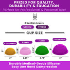 Lure Essentials Cupping Therapy Set 10 Professional Silicone Cupping Cups for Muscle Knots, Joints, Muscles, Arms and Feet