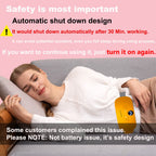 Portable CordlessElectric Waist Belt Device, Fast with 3 Heat Levels and 3 Massage Modes, Back or Belly Heating Pad for Women an