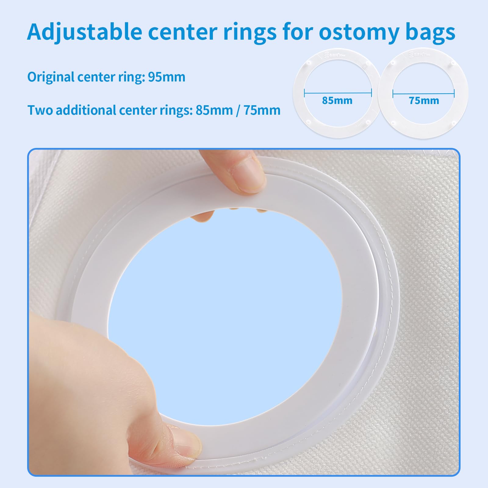 steawoce Adjustable Ostomy Support Belt for Men & Women, Breathable Abdominal Binder with Multiple Hole Sizes, Elastic Ostomy Ba