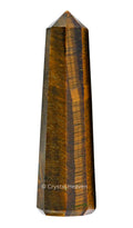 Crystal Heaven Tiger Eye Agate Crystal Tower Obelisk Point For Chakra, Healing And Balancing - Aaa Grade Original Certified Gems
