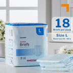McKesson Super Briefs, [72 Count], Size L, 44-58 in. Incontinence Adult Diapers with Tabs, Moderate Absorbency, Unisex, Disposab