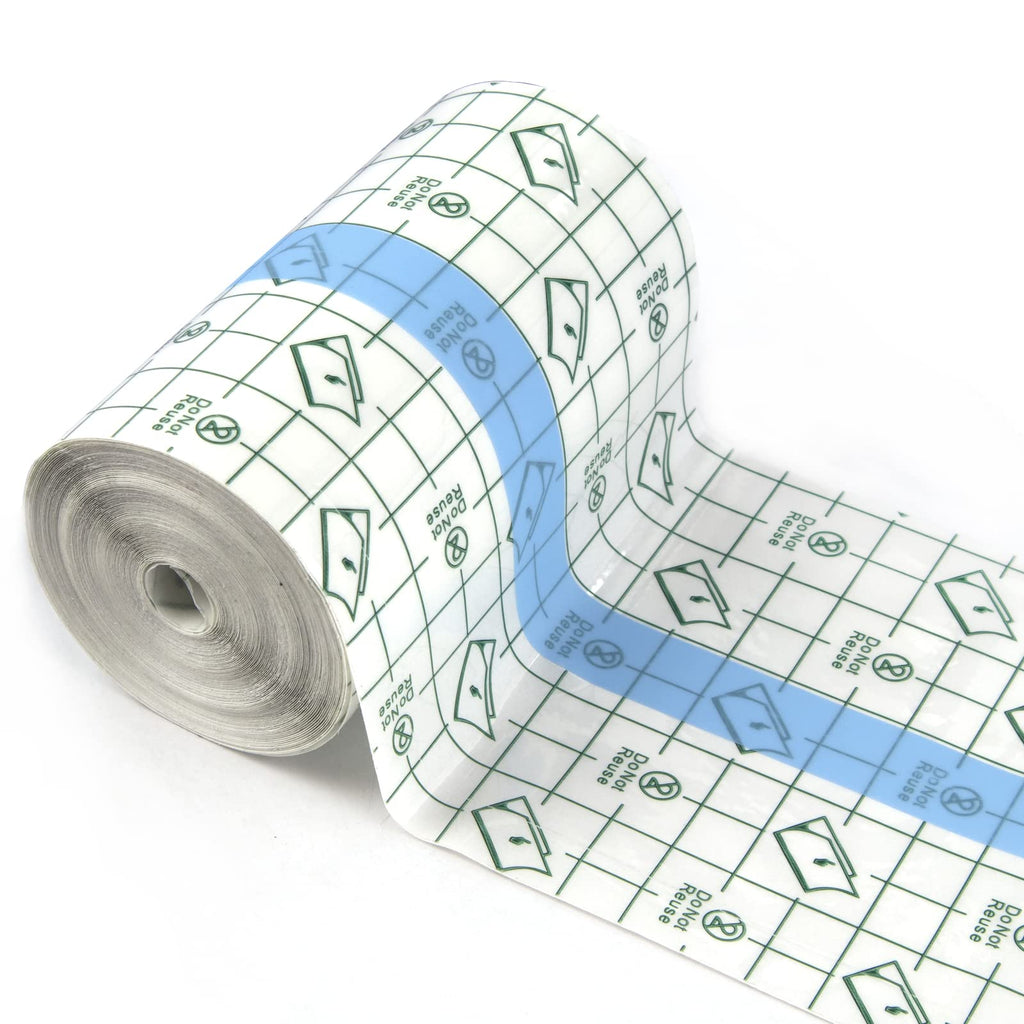 Transparent Stretch Adhesive Bandage, 4 Inch x 10.94 Yard - Waterproof Clear Film Dressing Bandages, Adhesive Bandages Shower Sh