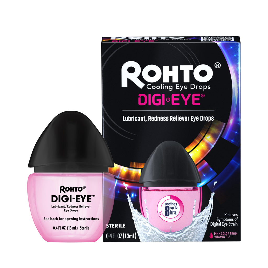 Rohto Digi-Eye Digital Eye Strain Eye Drops, Cooling Eye Strain Relief From Digital Eye Strain Symptoms, Long-Lasting, Soothing 