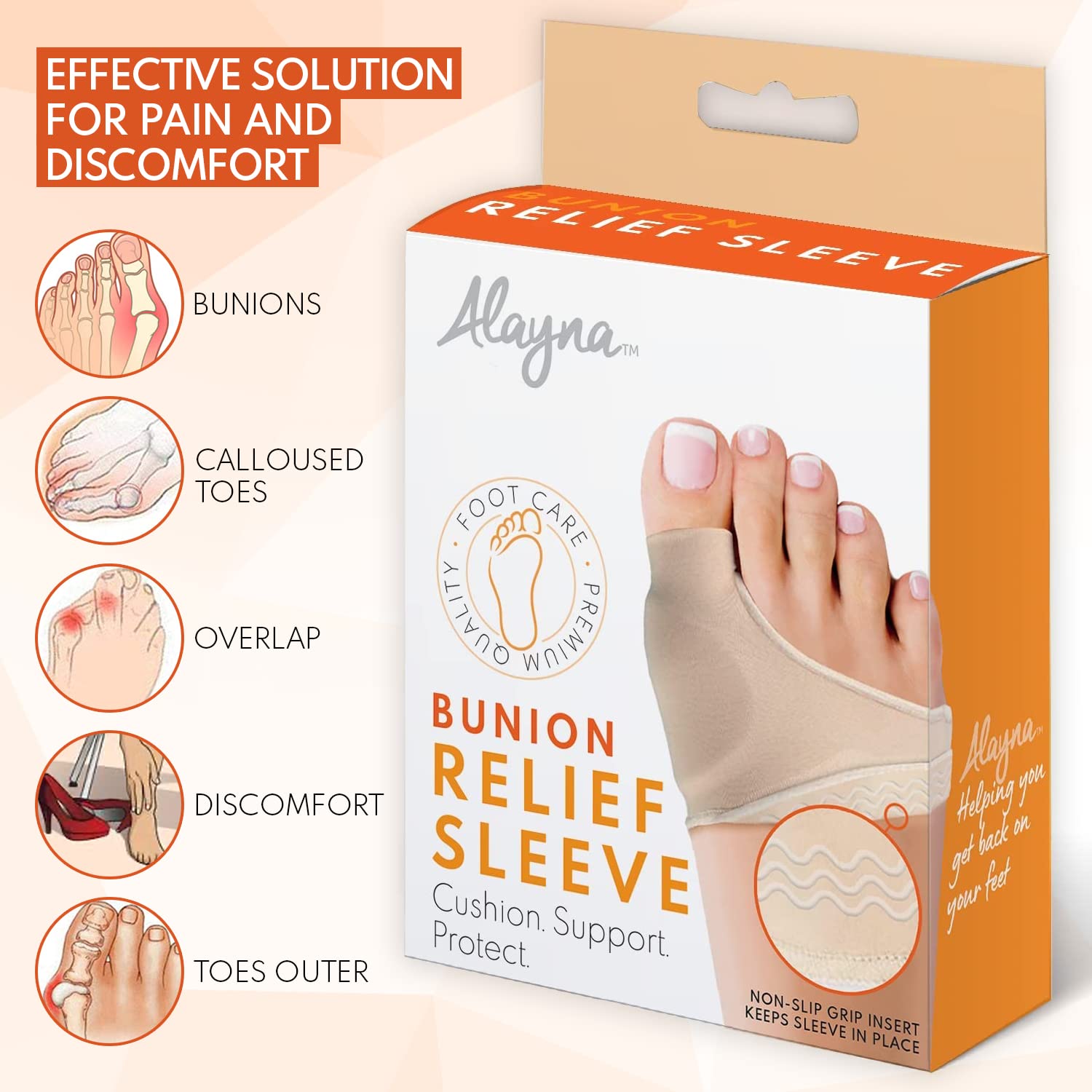 Bunion Corrector for Women & Men - Bunion Pads Relief Orthopedic Sock Cushion Sleeve Splint Gel Protector Support Brace w/ Non-S