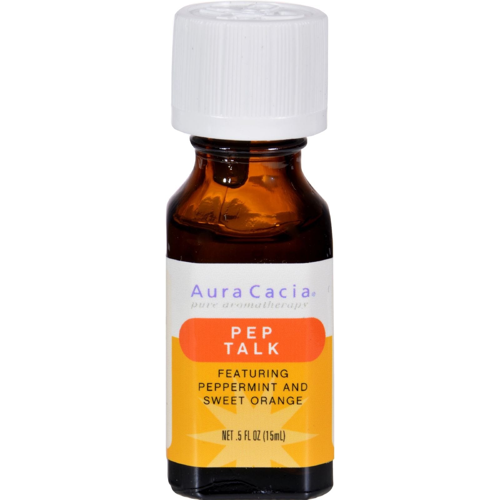 Aura Cacia Essential Solutions Oil Blend, Pep Talk, 0.5 fluid ounce (Pack of 2)
