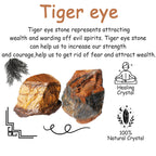 NUKAYAI 2Pcs Tiger Eye 1.8-2.2 Large Raw Crystals Stones Rough Rocks Tiger Eye Stone Healing Crystal for Wicca Reiki Wrapping DI