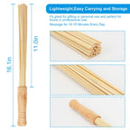 WYJTPONE 2PCS Bamboo Massage Sticks,Bamboo Therapy Massage Body Tool for Relax Muscles (2)