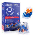 Dison 100Pairs Silicone Ear Plugs, 32dB Corded Reusable Earplugs for Hearing Protection, Noise Reduction for Shooting Range, Wor