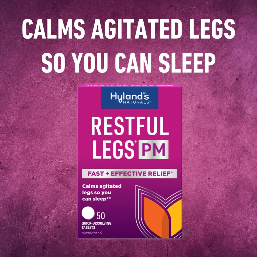 Hyland 's Restful Legs PM, Nighttime Formula, Calms Agitated Legs so You Can Sleep, 50 Quick Dissolving Tablets (Pack of 2)