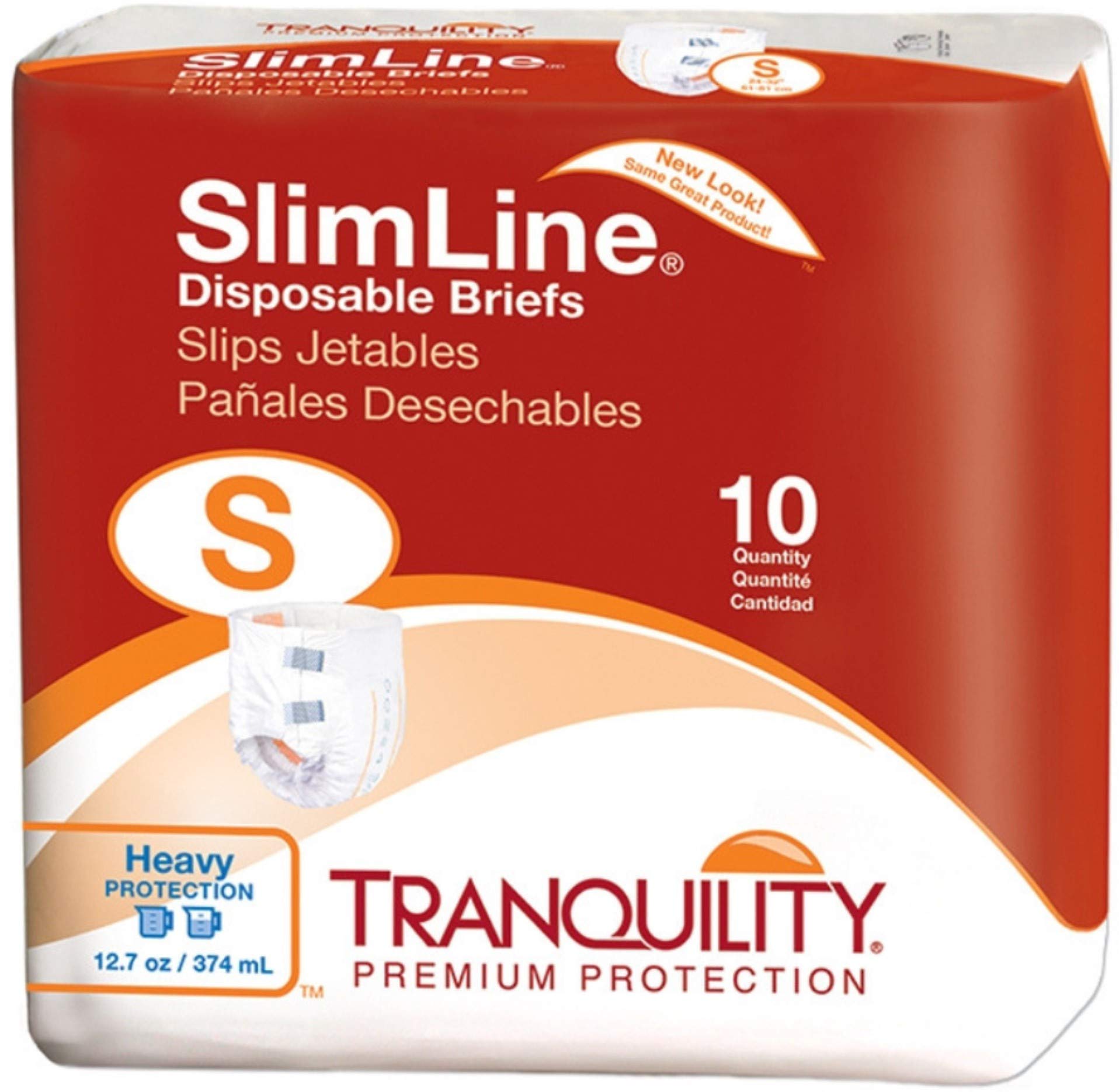 MCK21203100 - Adult Incontinent Brief Tranquility Slimline Tab Closure Small Disposable Heavy Absorbency
