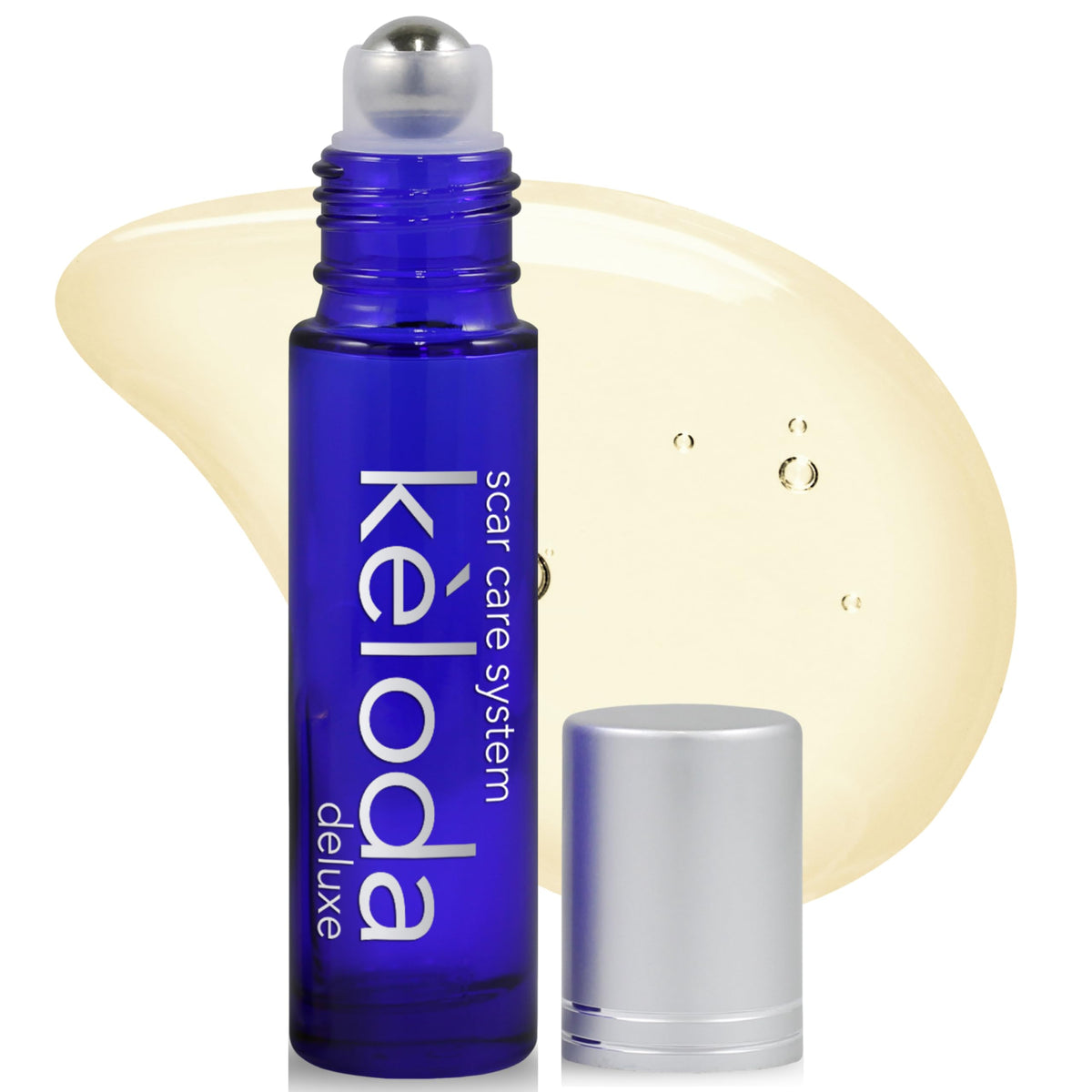 KELODA Deluxe Scar & Keloid Removal Oil & Massager, 0.33 oz | For Treatment of Surgical Scars and Piercing Keloids, Acne, Burns
