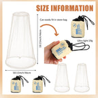 Hestya 2 Pack Mosquito Head Mesh Net Midge Insects Bugs Head Face Net Protecting for Outdoor Hiking Camping Climbing Walking(Bei