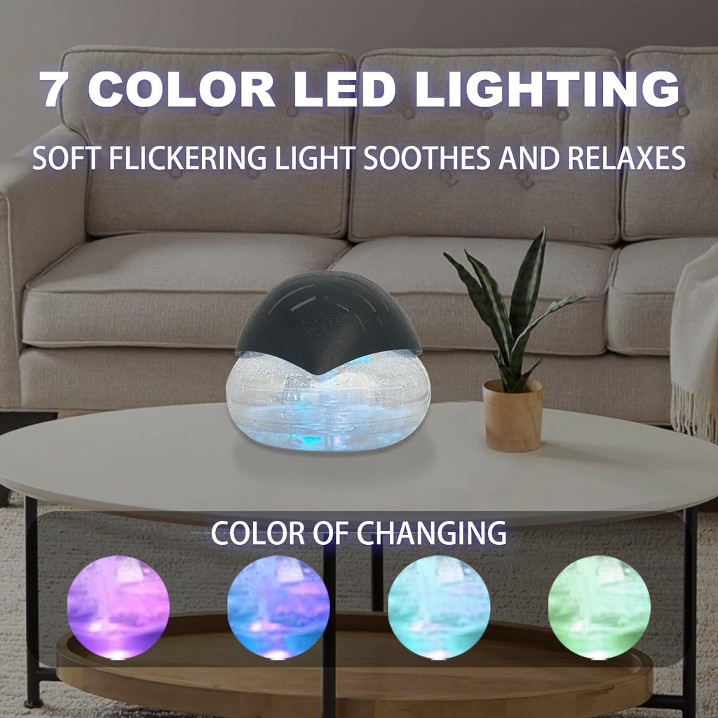 Air Freshener(Black) - for Home, Bedroom, Office and Warehouse - Essential Oil Aroma Diffuser with LED Color Night Light and Soo